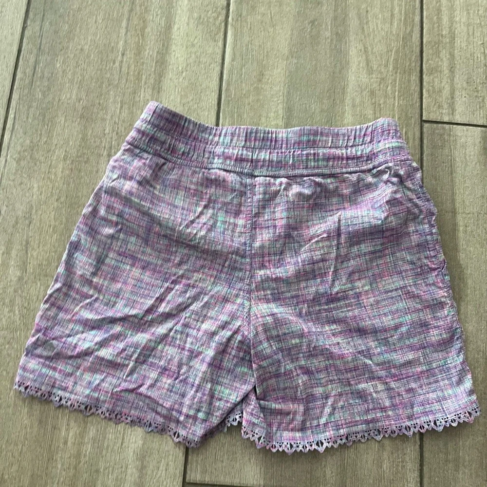 Ivivva lululemon girls pink green purple shorts with lining size 12 - Picture 4 of 5
